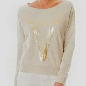 Haute Hippie Long Horn Sweatshirt